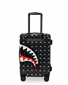 SPRAYGROUND GRAY PEEKING CHARACTER SKETCH CARRY-ON HARD LUGGAGE � ������ ����