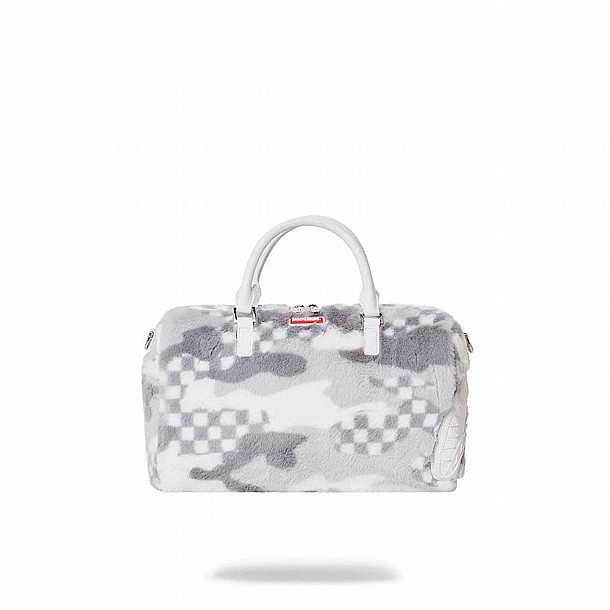 ��� ������ ��� ������ ����������� � SPRAYGROUND WHITE FUR 3AM MINI DUFFLE