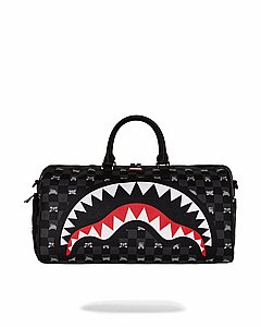 ��� ������ ����������� � SPRAYGROUND GRAY PEEKING CHARACTER CHECK LARGE DUFFLE