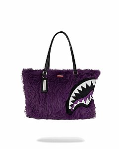 ��� �� ����������� � SPRAYGROUND FUR CRAY PURPLE TOTE