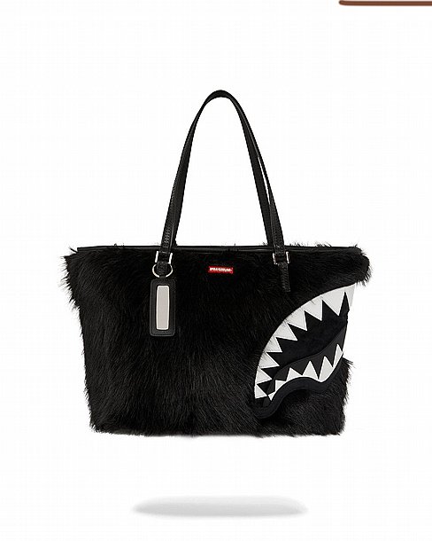 ��� �� ����������� � SPRAYGROUND FUR CRAY BLACK TOTE