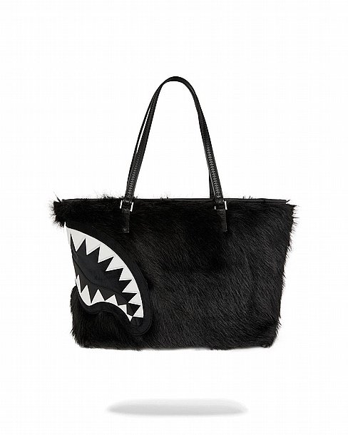 ��� �� ����������� � SPRAYGROUND FUR CRAY BLACK TOTE