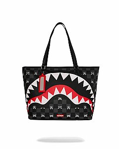 ��� �� ����������� � SPRAYGROUND GRAY PEEKING CHARACTER CHECK TOTE