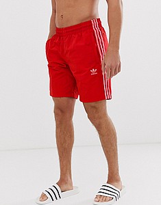 ADIDAS 3-STRIPES SHORTS- שורט פסים אדום ADIDAS 3-STRIPES SHORTS- שורט פסים אדום
